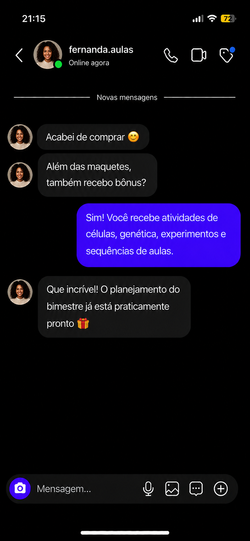Depoimento de cliente