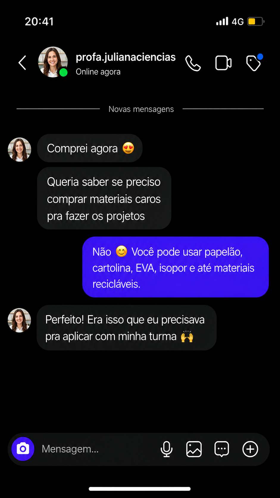 Depoimento de cliente