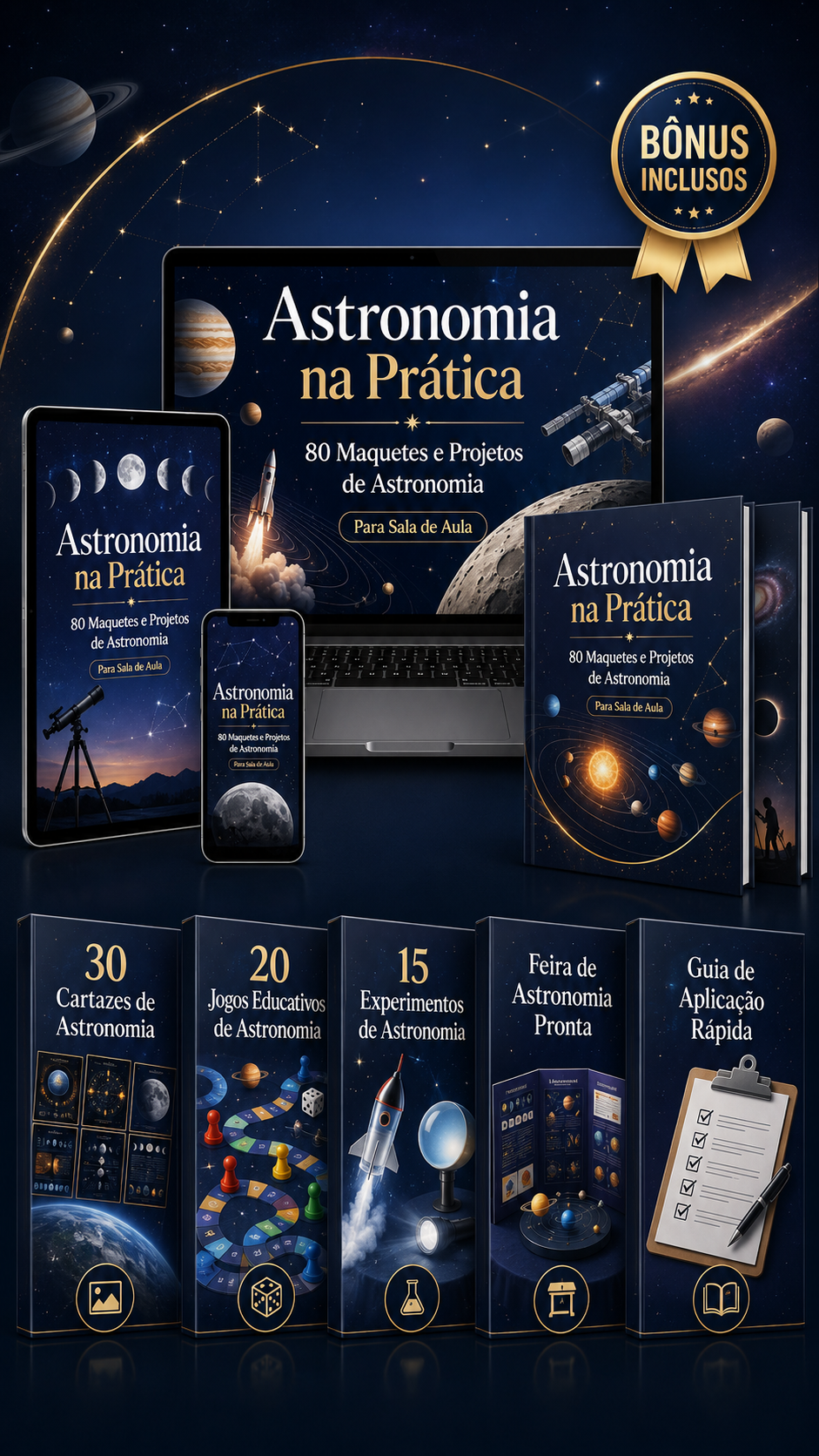 80 Maquetes e Projetos de Astronomia Prontos para Imprimir