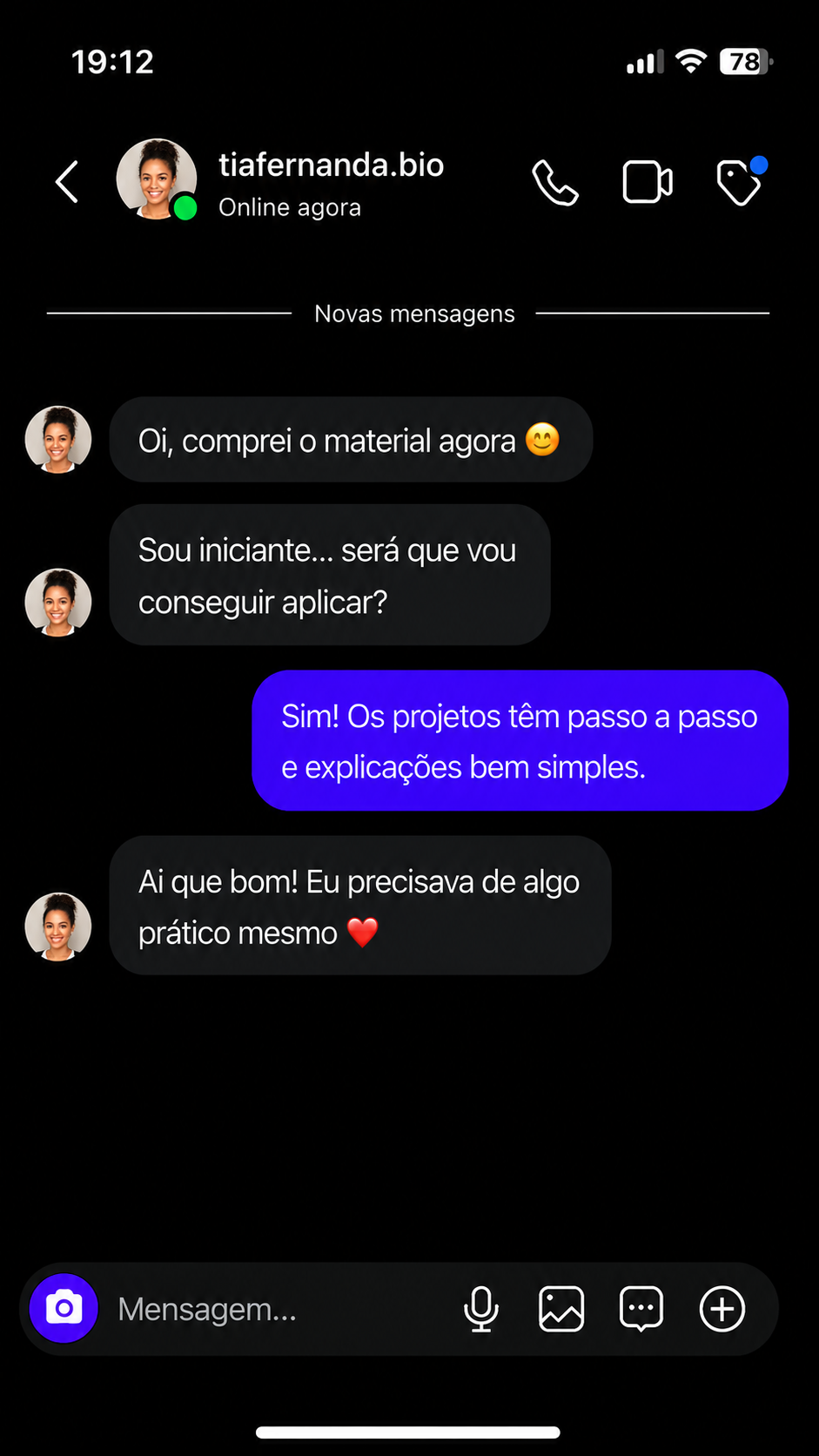 Depoimento de cliente