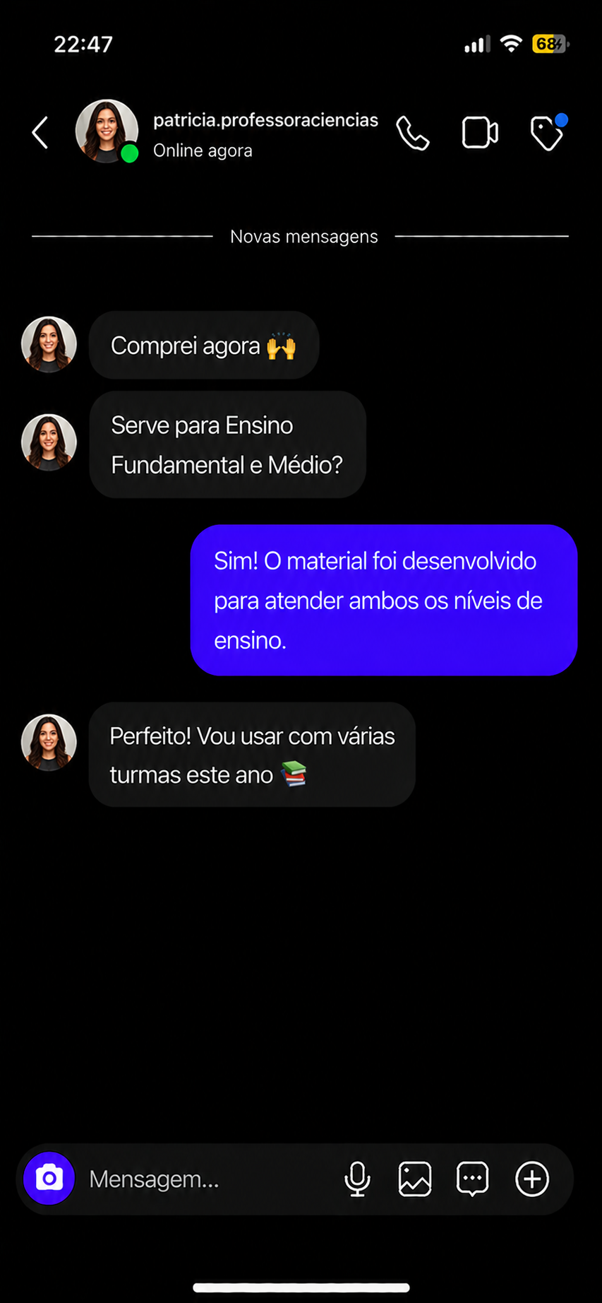 Depoimento de cliente