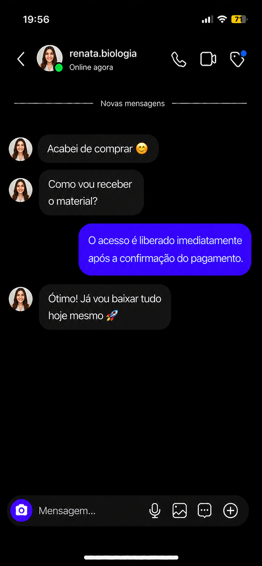 Depoimento de cliente